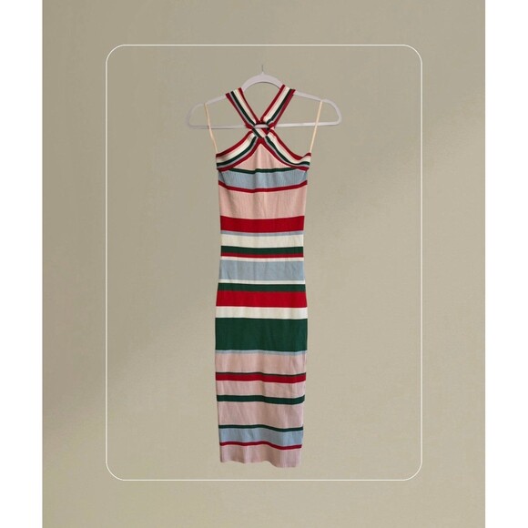 Ted Baker Lyndiaa Striped Bodycon Dress sz 1 - Picture 5 of 6